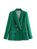 Blazer Tweed Alongado Botões Maya - Laquezo